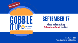 2026 Gobble It Up Facebook Event Header - blue background featuring Gobble It Up logo and event details