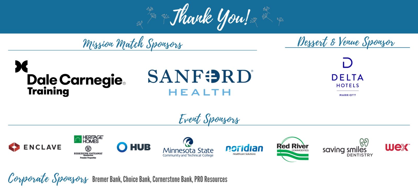 Footer With Corporate Sponsors