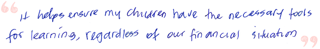 Family quote from last year distribution